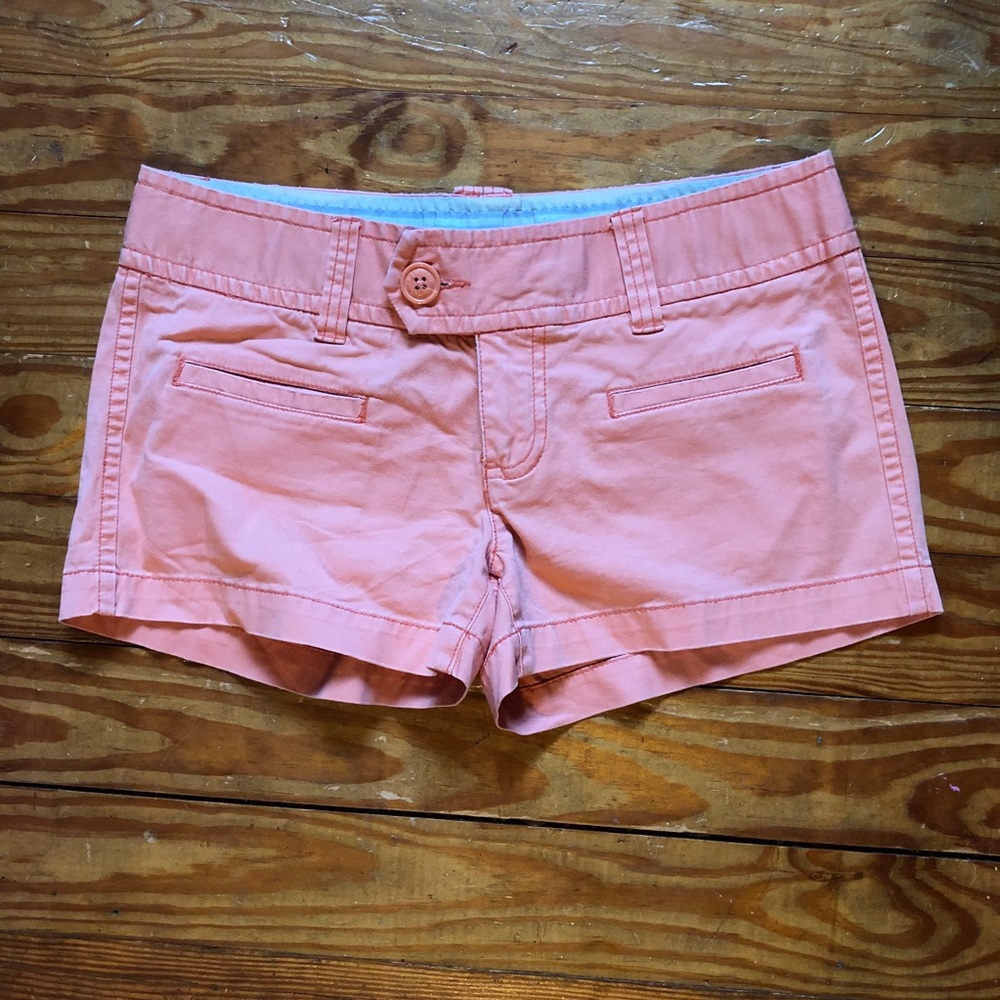 AE orange khaki shorts